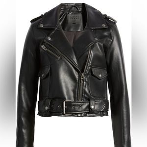 BLANK NYC faux leather moto jacket